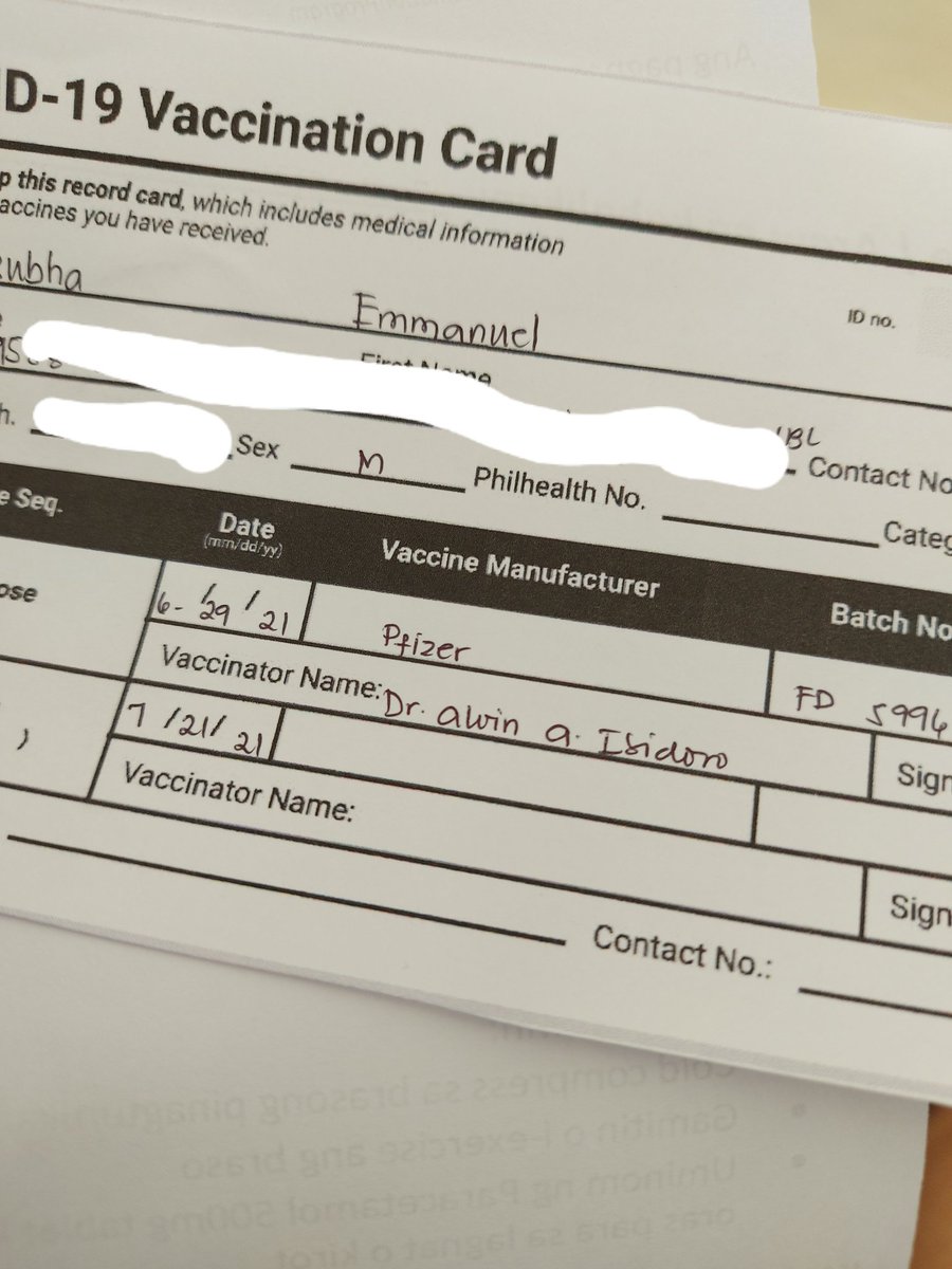 Let's get vaxxed and get our normal lives back!

#firstdosedone✔️ 
#RESBAKUNA
#BIDASolusyon Plus sa COVID-19
#ExplainExplainExplain
#BIDAangMayDisiplina