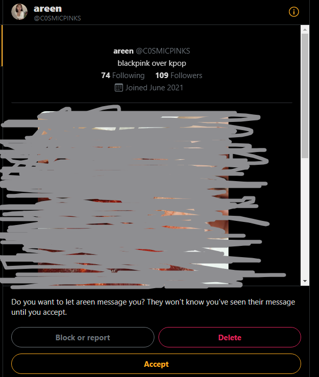 kthvtete_'s tweet photo. WARNING// TW/ G*0R3
.
.
.
.
This user @/C0SMICPINKS has been sending me stuff that doesn't affect me AT ALL but if you have come across this person I am sorry. DON'T ENGAGE WITH THE PERSON. (if you need ss I will send)
R3P0RT THIS PERSON. I mean look at the tweet regarding 875. https://t.co/awCjUZ2CbK