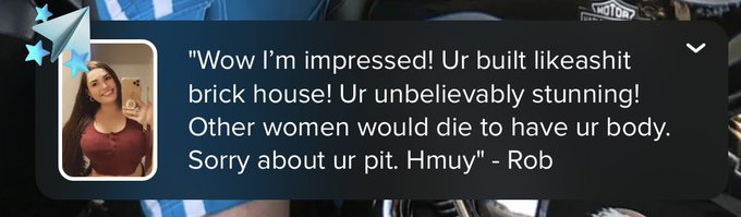 &ldquo;shit brick house&rdquo;!? Idk if this is a compliment or an insult. this is what dating has come to?😫 #lol<a href="/tag/lol"class="tags"><span>#lol</span></a><a href="/tag/wtf"class="tags"><span>#wtf</span></a><a href="/tag/dating"class="tags"><span>#dating</span></a><a href="/tag/singlelife"class="tags"><span>#singlelife</span></a><a href="/tag/tinder"class="tags"><span>#tinder</span></a>