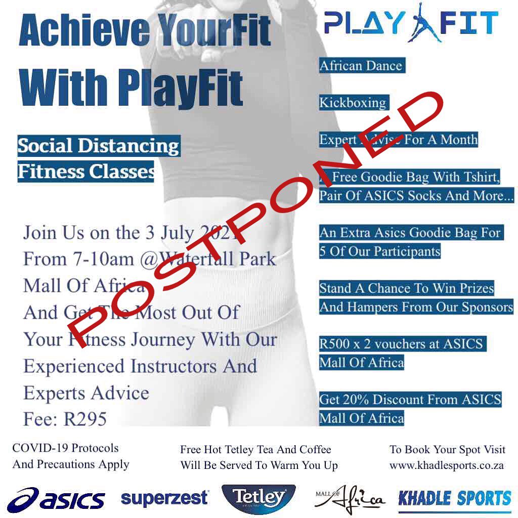 khadlesports's tweet photo. Due to COVID-19 restrictions, PlayFit has been postponed until further notice…. https://t.co/gX1tmJD3hn