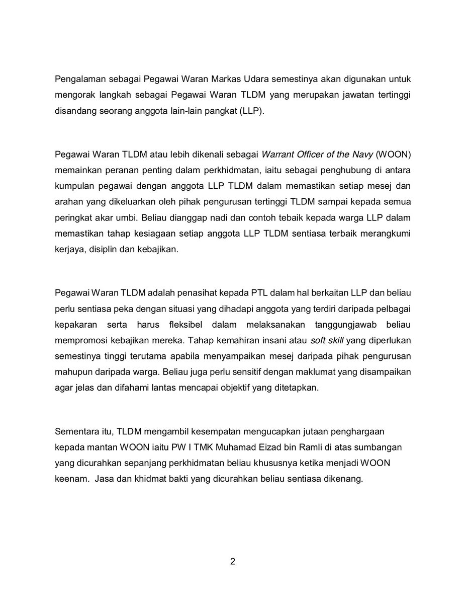 Royal Malaysian Navy Di Twitter Kenyataan Media Tldm 29 Jun 2021 Pegawai Waran Tentera Laut Diraja Malaysia Tunjang Kecemerlangan Anggota