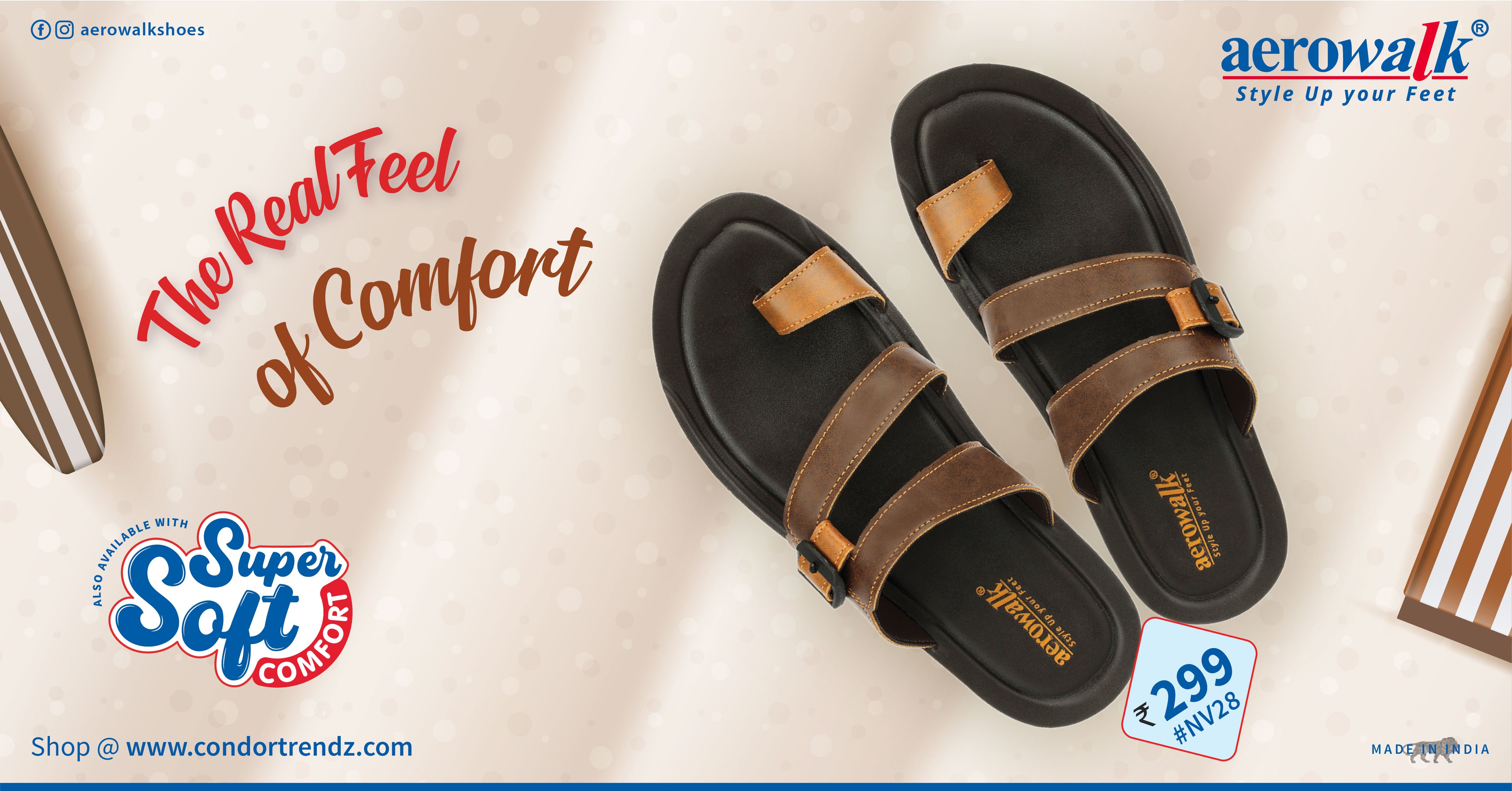 Aerowalk Shoes on "The feel of #comfort with super comfort slippers from #Aerowalk Featured here Aerowalk men article #NV28 MRP Rs.299 Shop now at: https://t.co/9QJHGI9Ovn Aerowalk- Style your
