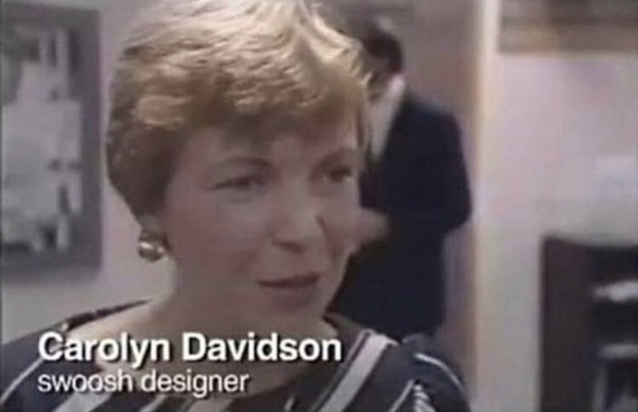 Outlander Magazine on In 1972 Carolyn Davidson created the iconic “Swoosh” and was only paid for it! However, in 1983 she was given a gold Swoosh ring and