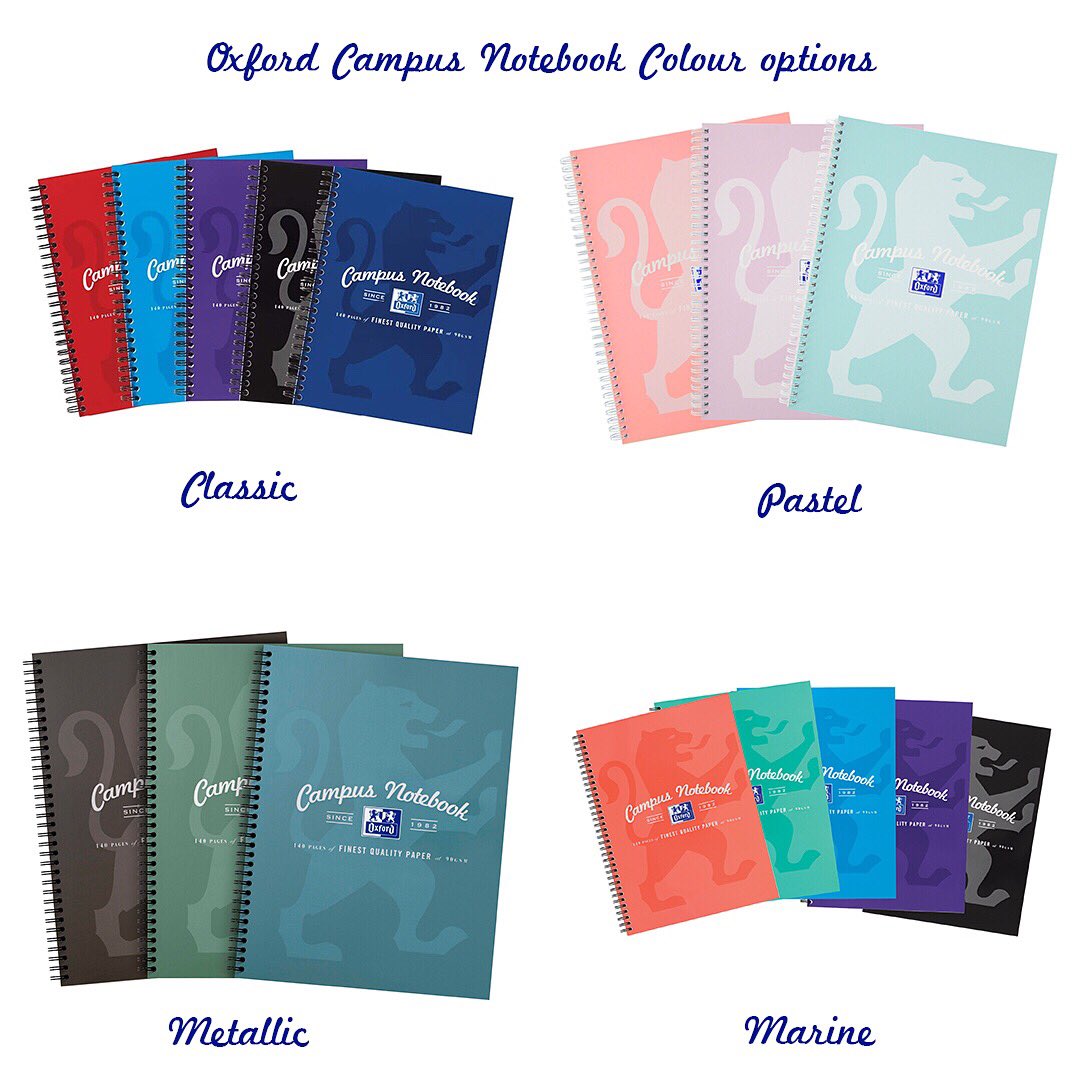 Did you know we’ve got four different assorted colour pack options in our Oxford Campus Wirebound Notebooks? 🌈 

Which is your favourite?

#OxfordCampus #OxfordNotebooks #OxfordGeneration #OptikPaper #Scribzee