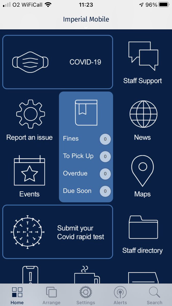 ChrisBanks's tweet photo. Really disappointed with #Library tile on @ExLibrisGroup #CampusM  mobile app. It doesn’t have a label to say it is Library, it starts with fines (we don’t routinely levy those @imperiallibrary @imperialcollege), all links are back to search, &amp; we have to vote to get improvements https://t.co/RCaSCtEDy4