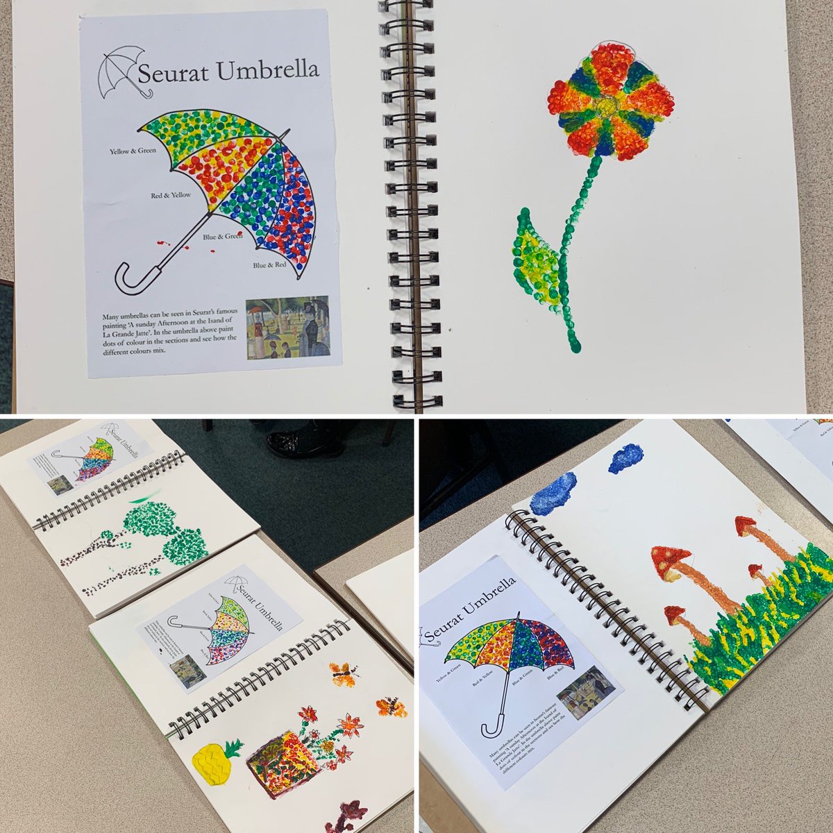 class6_mill's tweet image. We’ve been exploring Pointillism this morning 🖼 🎨 ✏️ #themillart