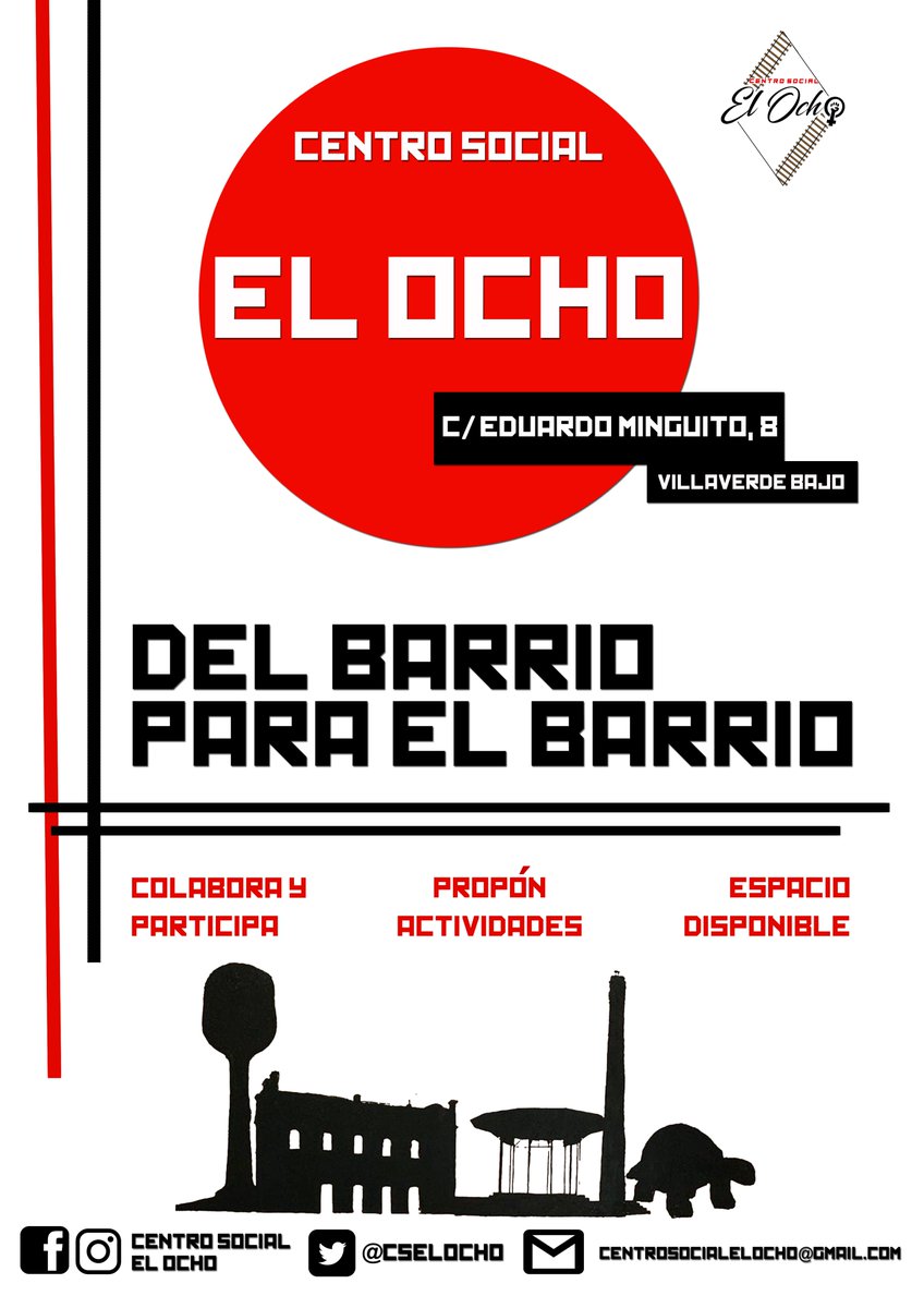 CSElOcho's tweet photo. Da comienzo una campaña de aumento de la visibilización del #CSElOcho por todo #Villaverde ‼️

✔️ Espacio abierto para proponer actividades o colaborar en la gestión cotidiana
✔️ Lugar en el que luchas sin sitio donde reunirse, pueden hacerlo

#DelBarrioParaElBarrio https://t.co/8554YebGDI