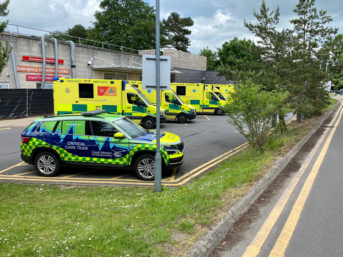 GWAAC's tweet photo. When our crew travel by car to a patient, they give the same critical care that they would if they had arrived by helicopter. Our crew can then travel with the patient to hospital in a land ambulance. Here’s one of our new critical care cars, used on a mission to @RUHBath. https://t.co/mBiYJov94P