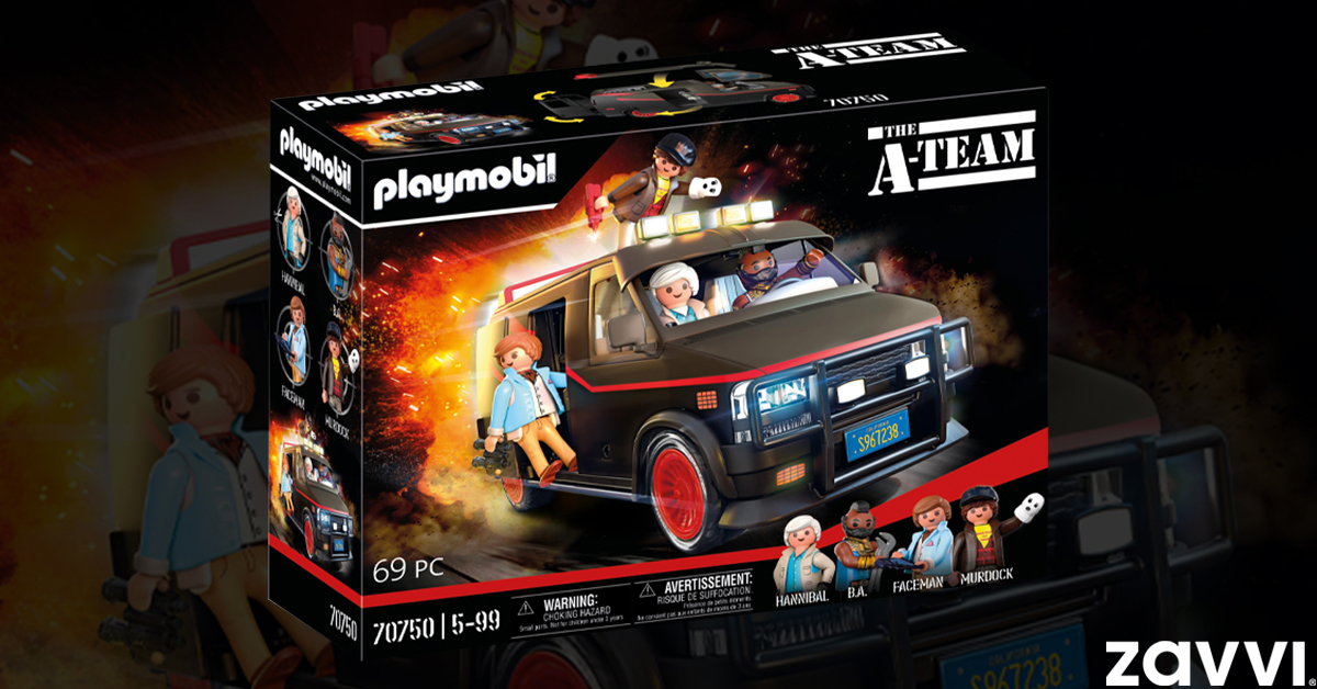 Grab your best mates and become the A-Team with the <a href="/playmobil/">PLAYMOBIL</a> The A Team Van! 🙌

With interior equipment, removable features and 4 characters included. We'll take Murdock please! 😆

Available now >> bit.ly/3hlecBt