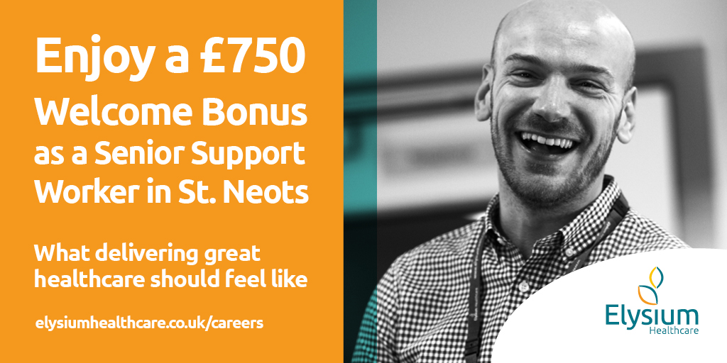 ElysiumCareers's tweet image. Do you want to be rewarded for being resilient? Enjoy a £750 #WelcomeBonus as you join St Neots Neurological Centre as a #SeniorSupportWorker and utilise your experience to support people in their recovery. It&apos;s a career you can take pride in. Visit: bit.ly/3vOq0Bt