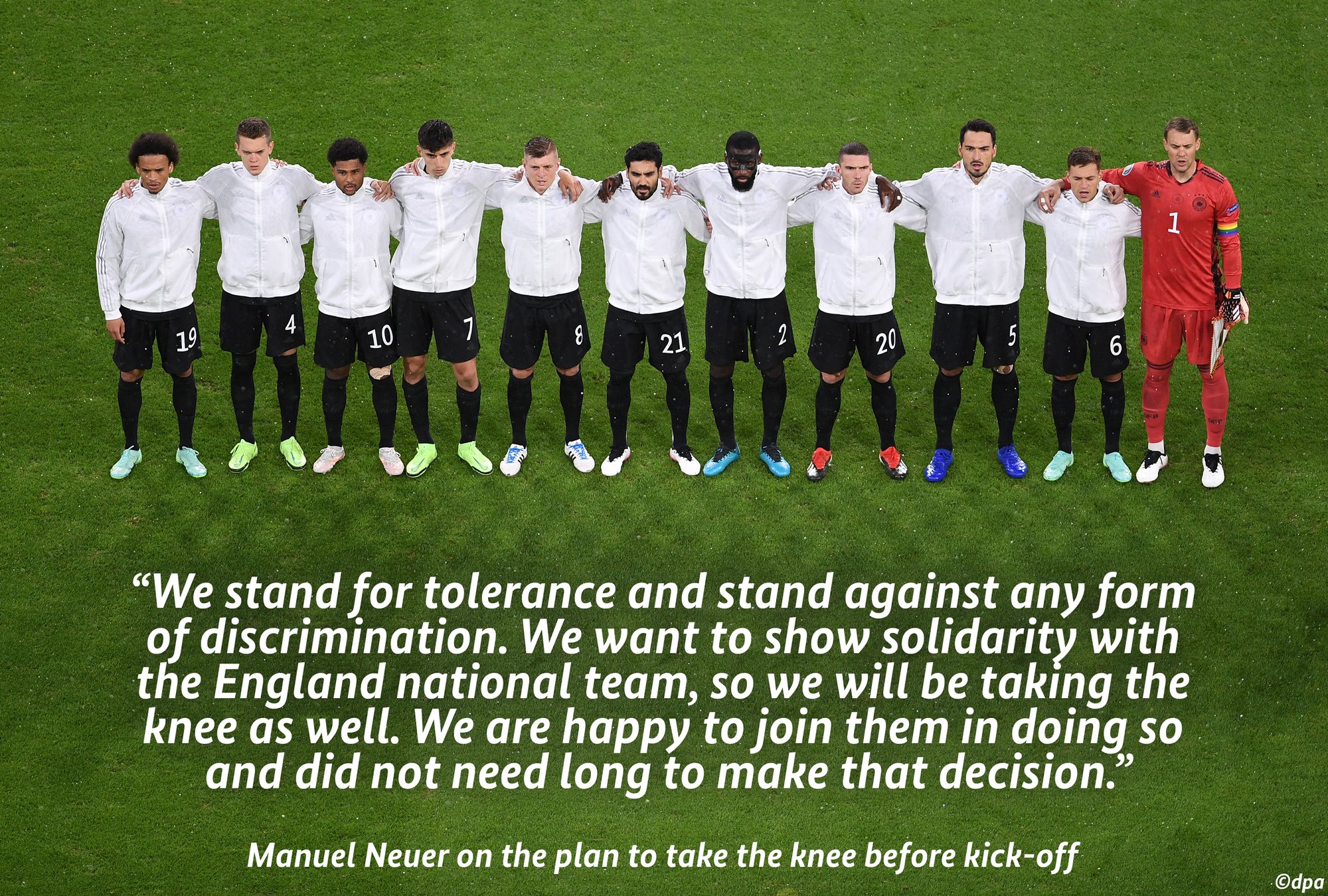 German Embassy London Germany S Players Will Take The Knee Together With England S Players Before Kickoff At Wembley Tonight In A Show Of Solidarity Engger T Co Zoa8xxhnox German Embassy London Germany S Players Will Take The Knee Together With England S Players Before Kickoff At Wembley Tonight In A Show Of Solidarity Engger T Co Zoa8xxhnox