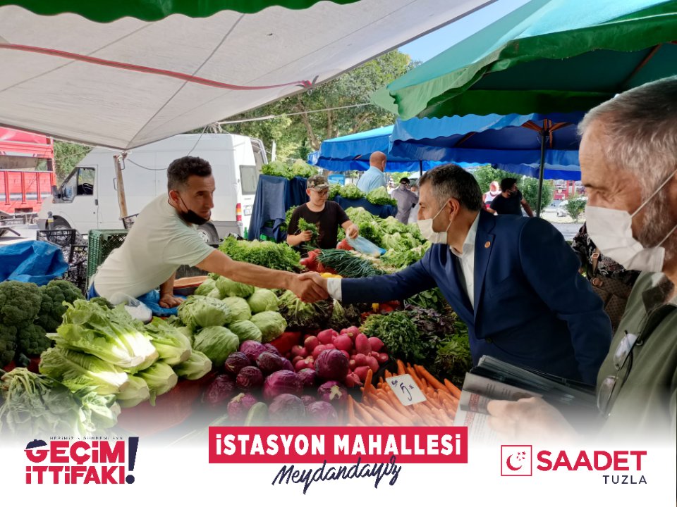 saadettuzla's tweet photo. Geçim İttifakı çalışmaları kapsamında her gün Tuzla'mızın Meydanlarındayız. Pazarcı esnaflarımızı dinledik.

📍 İstasyon Mahallesi

#Geçimİttifakı 
#SaadetPartisi
#İstanbul
#tuzla https://t.co/l1vC4S3uk8