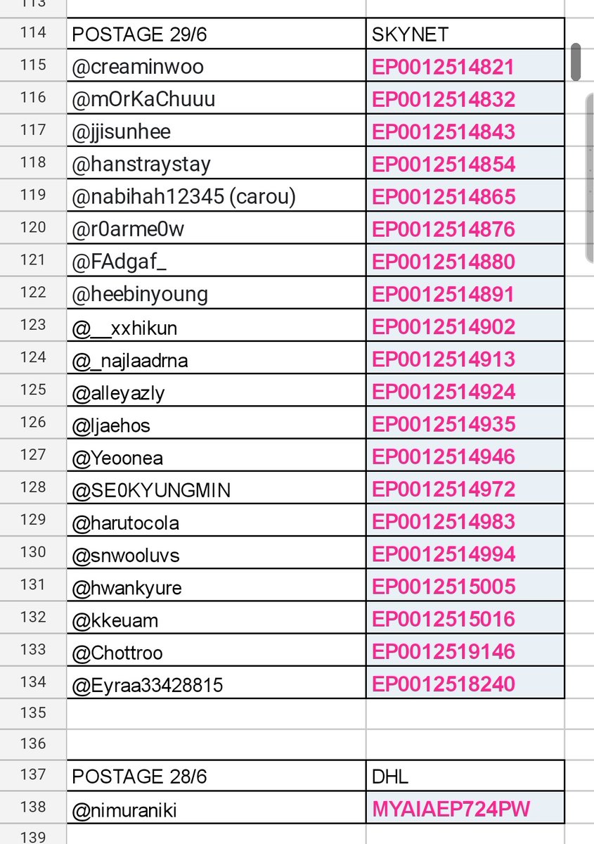 pruuwoojae's tweet image. #prupdates 
POSTAGE 28/6 &amp;amp; 29/6 ✅

Skynet has just came to pick the items up, there may be delays due to overwhelming amount of parcels so pls take note, if item haven&apos;t arrive after 5 days, pls dm me! DHL also settled yesterday alrdy as stated below 🥰

Thank you for waiting ❤