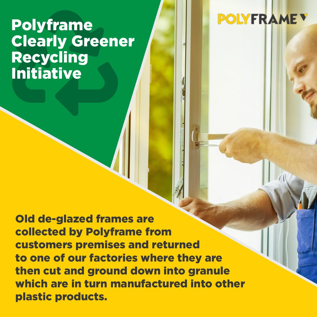 As part of the Polyframe philosophy to provide all our customers with initiatives to help drive their businesses forward, we launched the Polyframe "Clearly Greener" recycling programme.  Available to all customers, we collect old de-glazed frames and recycle them♻️