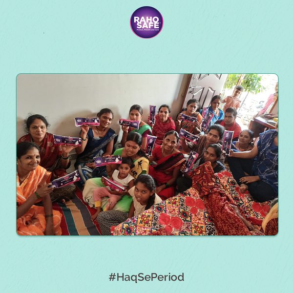 RahoSafeIn's tweet photo. Our HaqSePeriod Army held an educational session and distributed sanitary pads in Akola, Maharashtra.

#Paddonation #awareness #education #MenstrualHygiene https://t.co/C6LUGS5Aqf