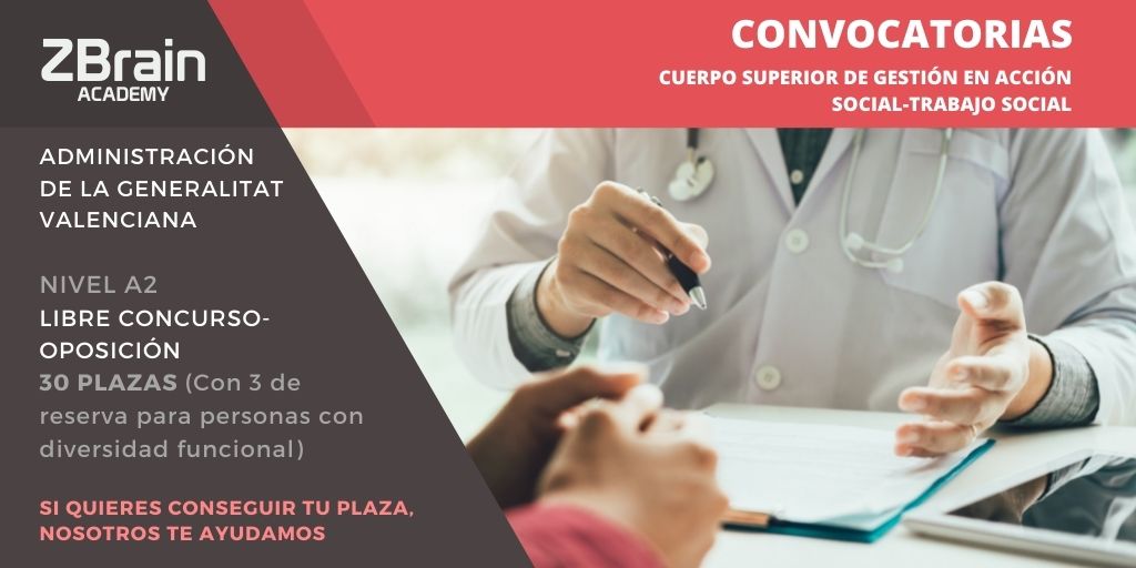 ZBrain_Edu's tweet photo. Convocatoria para el cuerpo superior de gestión en acción social - trabajo social, para la Administración de la Generalitat Valenciana. https://t.co/LeUNfiwpha