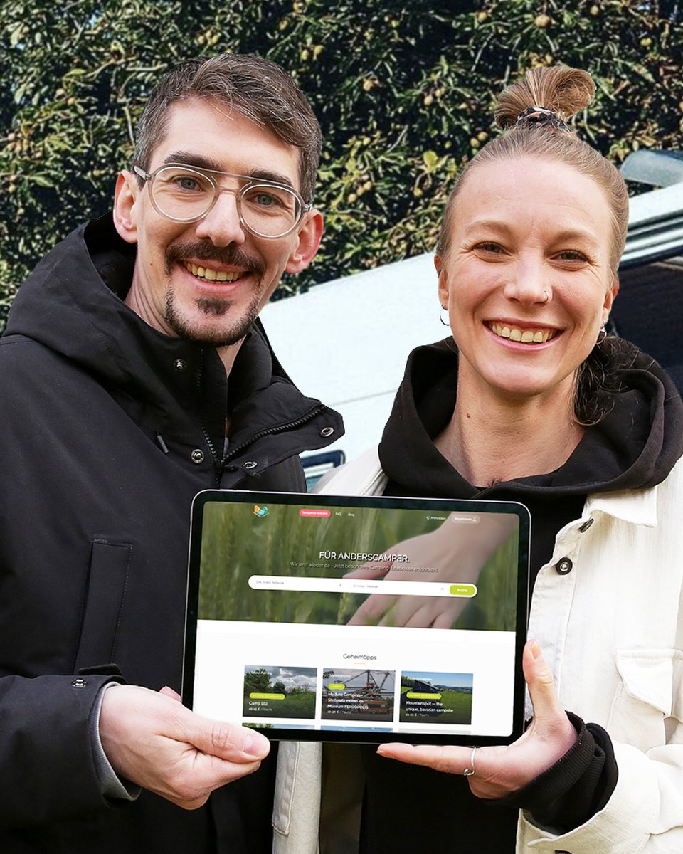 Macht es wie Helene und Tobi von Pop-Up Camps und startet jetzt euren Online-Auftritt kostenlos mit unserem Website-Baukasten. Auf unserer #Website findet ihr alles, was ihr dafür braucht, inklusive professioneller #Domain de.godaddy.com #GoDaddyDE