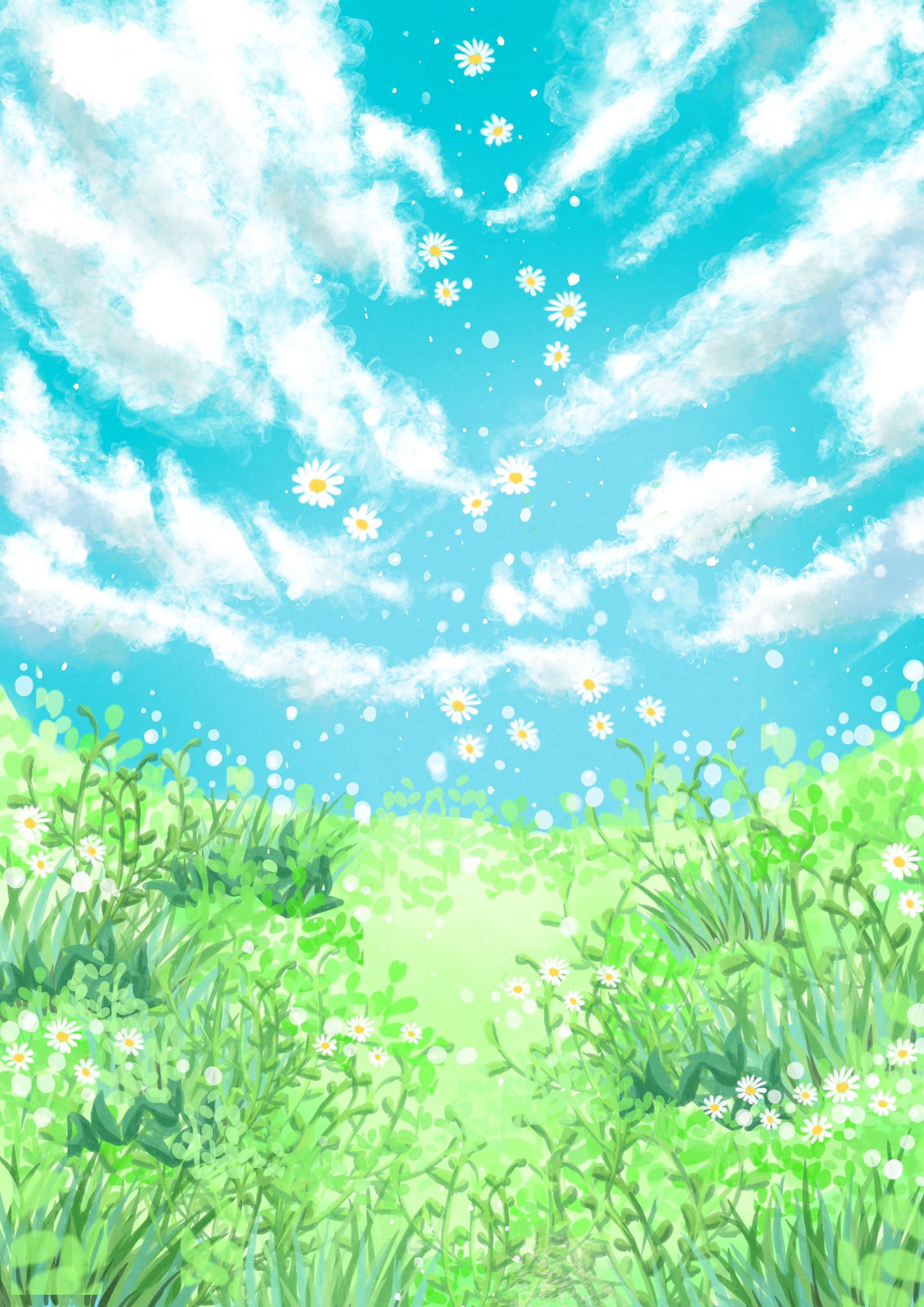 ラム吉 A Twitter 夏のイラストです 季節のイラストを描いてお部屋に飾ってます 今回は 青空と野原 を描きました 絵を楽しむ 初夏のイラスト 夏を楽しむ お家時間を楽しむ 壁お洒落 絵を飾る暮らし 青空 デジタルイラスト 絵描きさんと繋がり