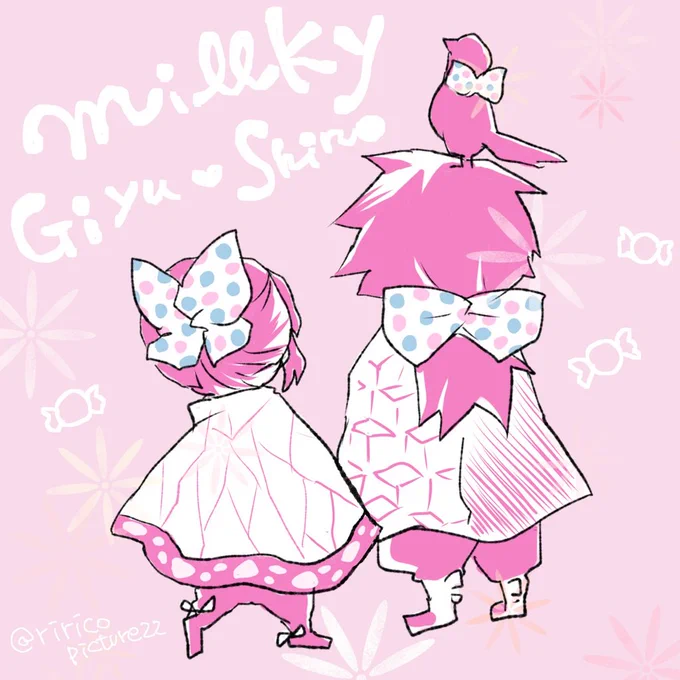 みなさまのミルきぃ報告羨ましい～😂
と思ってつい落書き🍬
仕事と原稿チェックが終わったら探索しに行こうかな! 