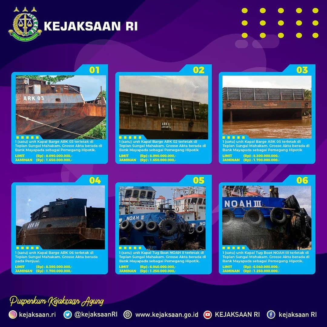 kejaribangka's tweet photo. #repost @kejaksaan.ri
Jangan lupa ya sobat , apa yang disampaiakan @duodm lelang 17 Kapal ini daftar barang nya . dont Miss it #lelang #djkn #infolelang #info #kapal #ship #baranglelang #pusaypemulihanaset https://t.co/q98DAvZZa2