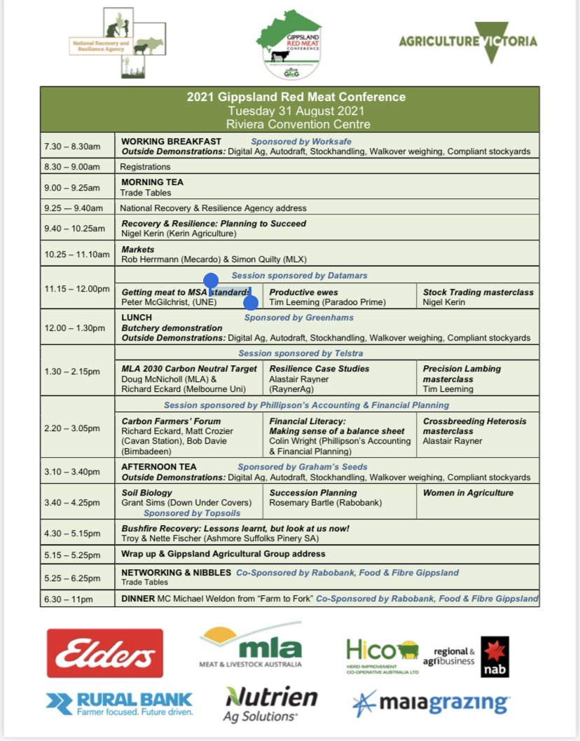 Cracking event being organised for Gippsland. Fantastic lineup, only wish I could hear them all!