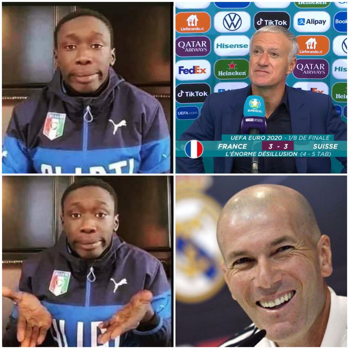 Miika_Miike's tweet photo. Merci Didier et bonjour Zidane 
#DidierDeschamps,  #Zidane 
Équipe de France #EURO2020 https://t.co/YCZBsGmVXc