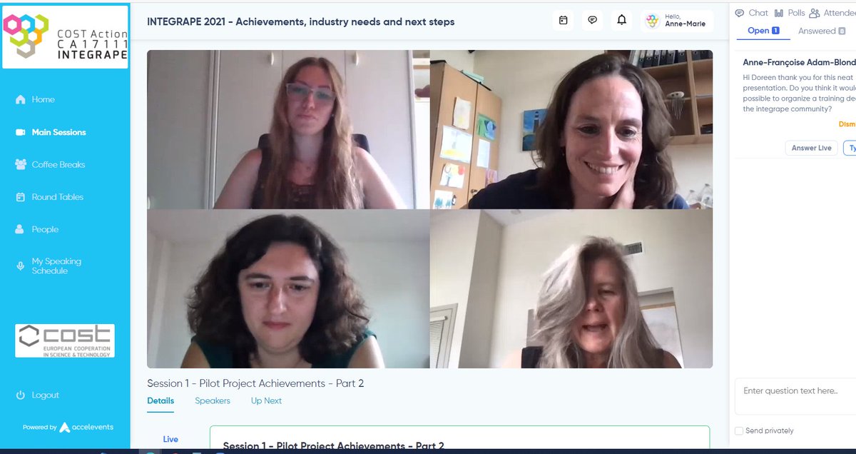 Grapediaportal's tweet photo. The Female Lead 💪💪💪.  Yesterday's afternoon talks on the new PN40024 fourth assembly, gene annotation and the Vitis pangenome.  thanks @Seeste3 , @GrameneDatabase 's #DoreenWare, @BiancaFrommer and #CamilleRustenholz https://t.co/MHAACmu25a
