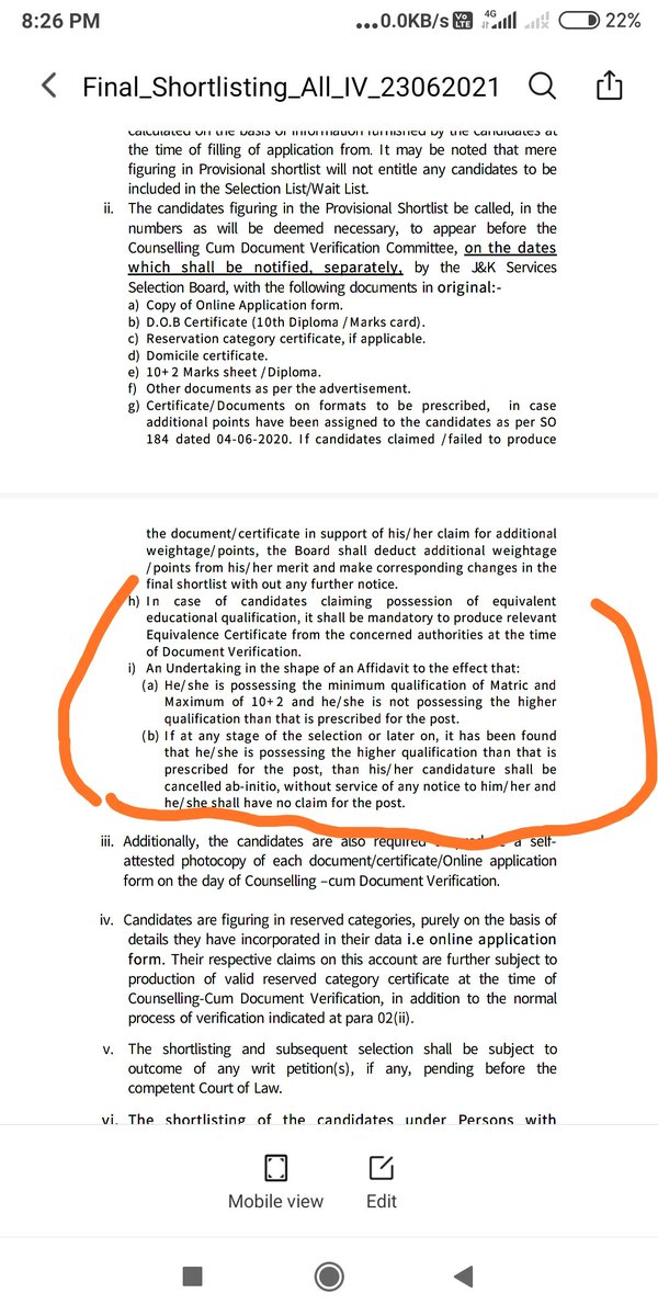 SAFEERA39543852's tweet photo. @ImRavinderRaina sir we are graduate aspirants OfclassIV posts.Recently jkssb published provision short list of classIV for DV in which they mentioned affidavit Which is totally unconstitutional(article16)and ur party is reputed party in India and believe in nationality,riseissue https://t.co/yPFfRIWCoi