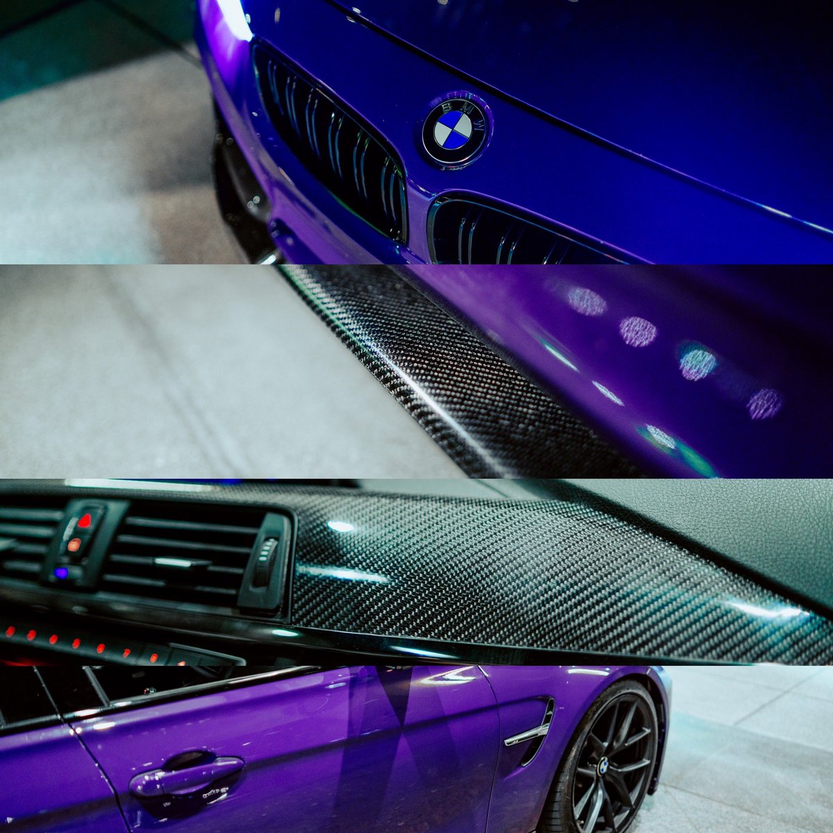 Ste3zymedia's tweet image. Since everyone liked this set so much here’s more on the ultra Violet m3 with a single turbo f80 next to it #f80m3