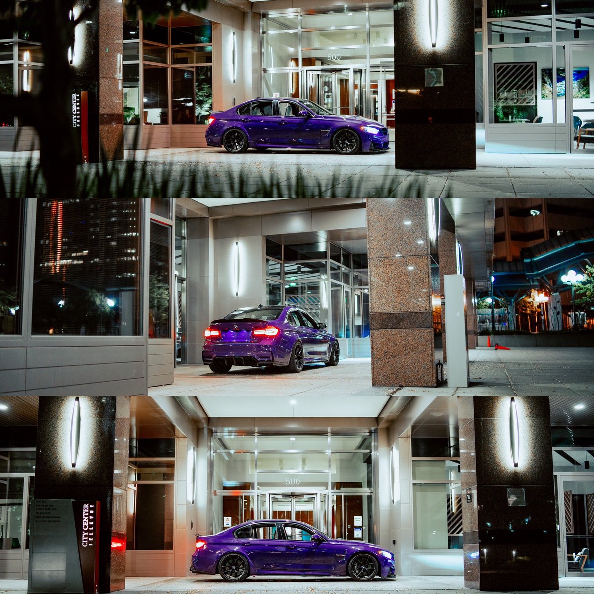 Ste3zymedia's tweet image. Since everyone liked this set so much here’s more on the ultra Violet m3 with a single turbo f80 next to it #f80m3