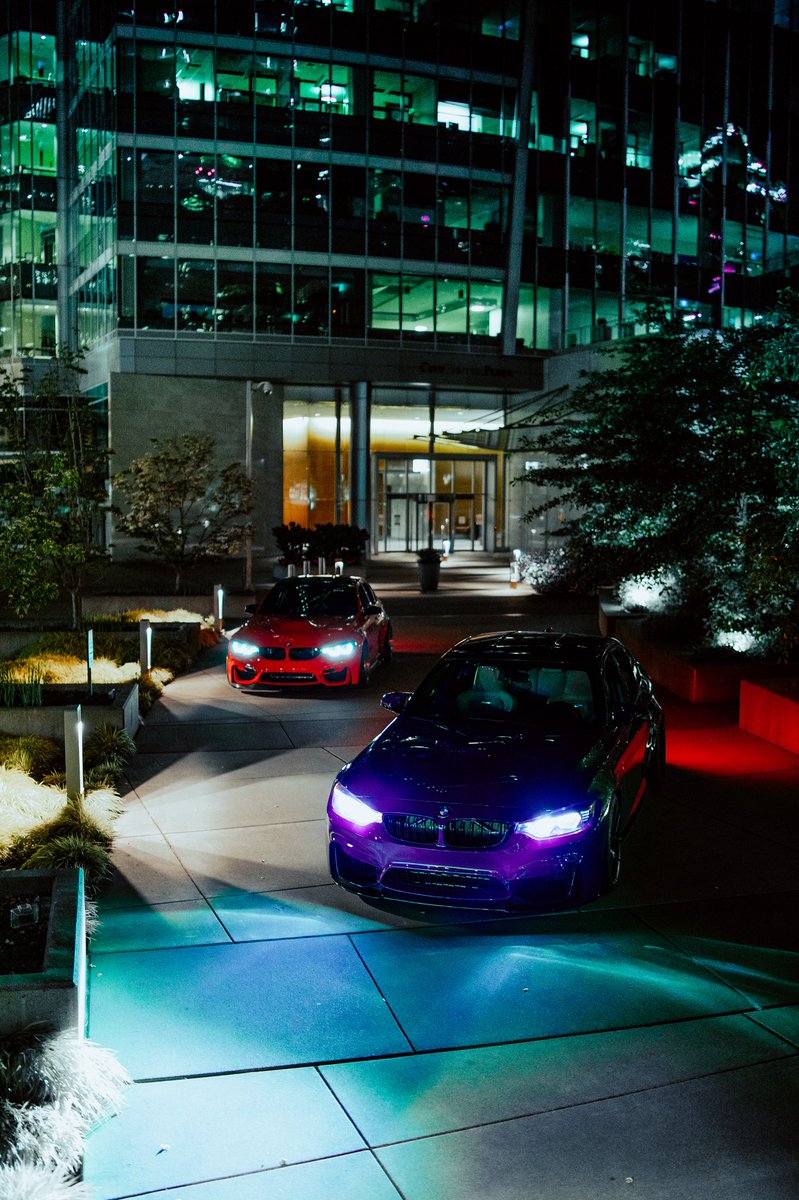 Ste3zymedia's tweet image. Since everyone liked this set so much here’s more on the ultra Violet m3 with a single turbo f80 next to it #f80m3