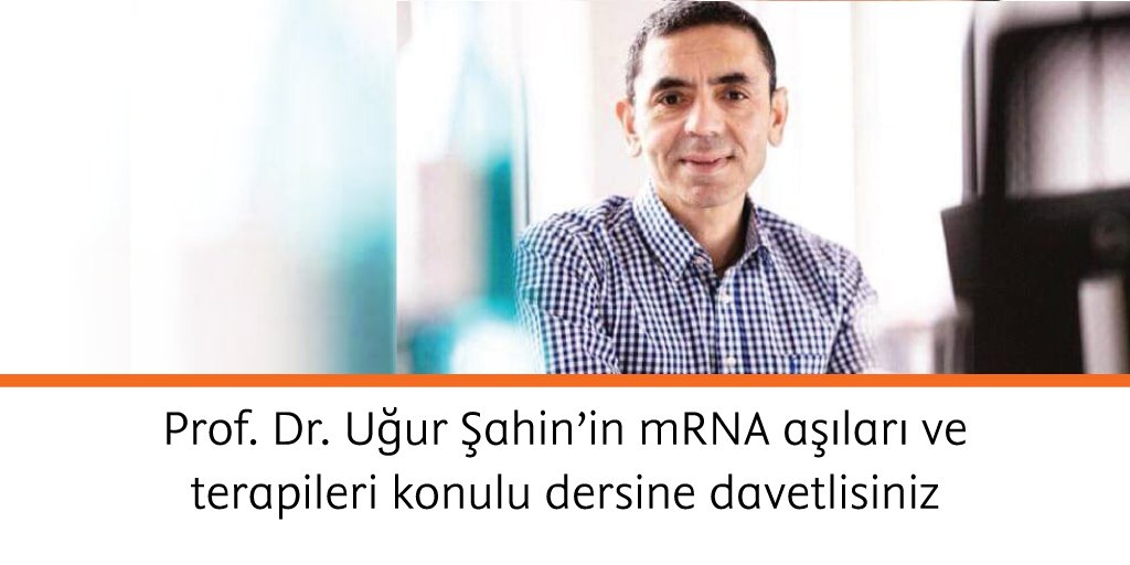Prof. Dr. Uğur Şahin'in #mRNA aşıları ve terapileri konulu dersine davetlisiniz. 8 Temmuz tarihinde Türkiye saatiyle saat 20:00'deki derse kaydolmak için: l8r.it/Ro1f

#elsevier #elsevierturkiye
