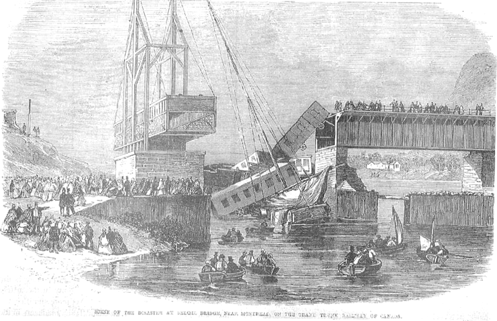 On this day in 1864, at least 99 people, mostly German and Polish immigrants, were killed in #Canada's worst railway disaster after a train fell through an open swing bridge into the #RivièreRichelieu near St-Hilaire, #Quebec, after the crew failed to obey a stop signal.