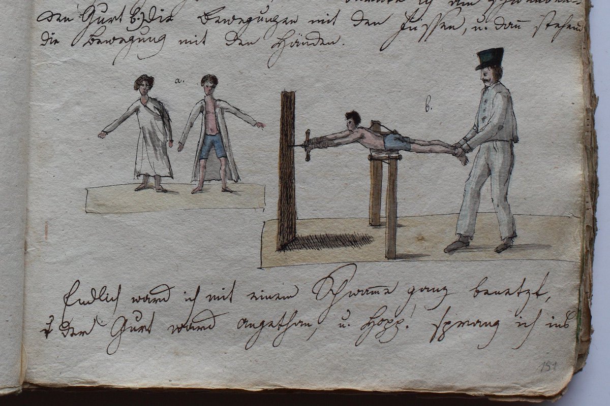 Staatsarchiv's tweet photo. Schwimmunterricht anno 1820, erfrischend anders: Der junge Johann Vesque von Püttlingen schildert in seinem im #HHStA überlieferten Tagebuch seine ersten Schwimmversuche. #plansch #ArchivAbkühlung #ArchivalRefreshment https://t.co/fXzRMNd92V