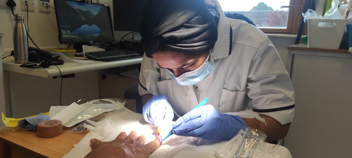 I'm so proud of Nasreen after training her  for stiches removed..she did so well