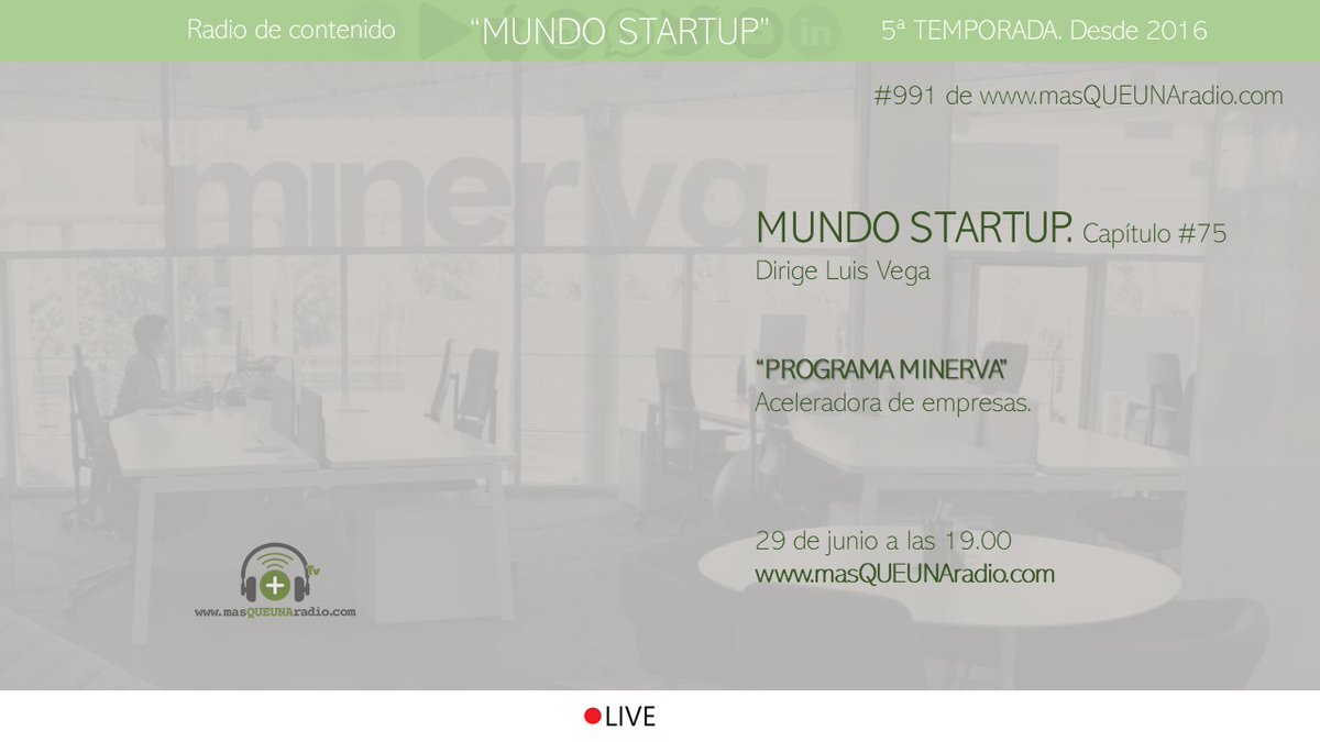 🚨📻Hoy a las 19.00 <a href="/ProgramaMinerva/">Programa Minerva</a> con <a href="/GraciaCatalina_/">Gracia Catalina Piñero</a>  su directora y tres buenos proyectos: <a href="/Turify_H/">Turify Hospitality</a> #banzzu y <a href="/Travelfine_es/">Travelfine</a> 

💰💵Estrenamos sección "Quiero ver mi dinero" ofrecido por @SeeDCashApp hablamos con su CEO, Teresa Núñez.

📲Escúchalo en bit.ly/3vt5Pso