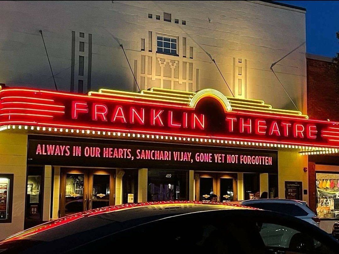iamprashantraj's tweet photo. Special tribute in US theatre for #SanchariVijay Thank you @FranklinTheatr 🙏🏻 https://t.co/EL6EhrM7nH