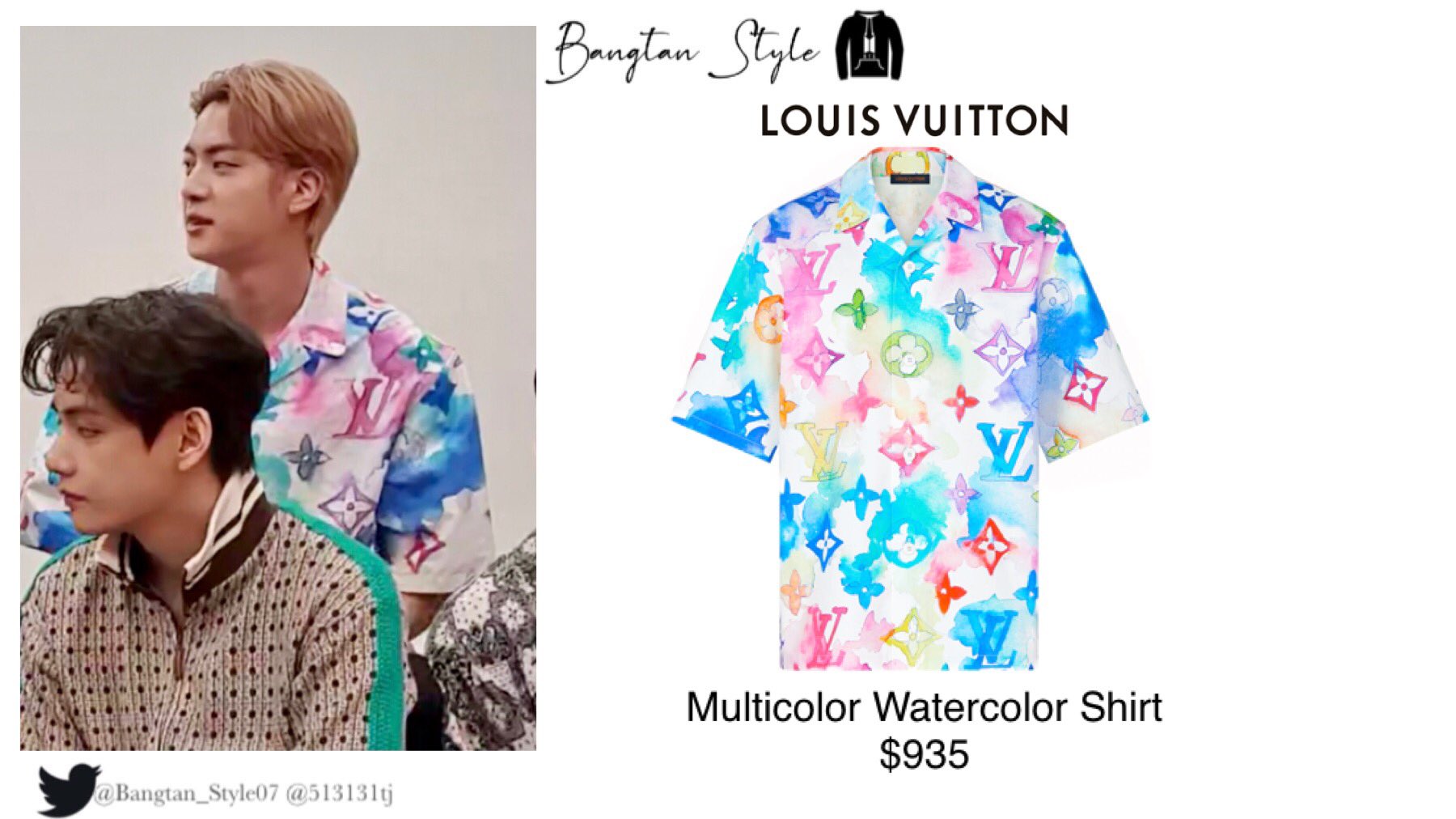 Louis Vuitton Louis Vuitton Multicolor Watercolor Shirt 2021