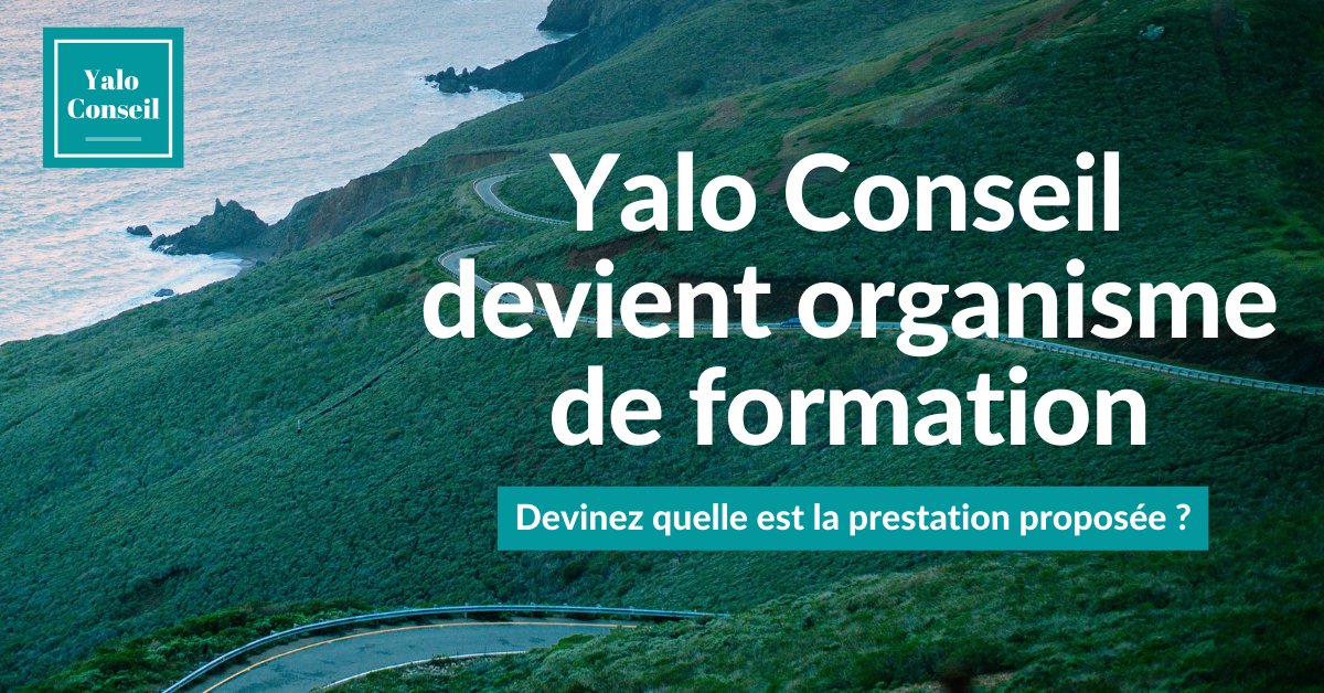 [OFFICIEL] Mon cabinet de coaching Yalo Conseil est maintenant organisme de formation ! 😀🎉
J'ai hâte de vous communiquer quelle sera la prestation que je vous proposerai dès la rentrée prochaine 🌱
Une petite idée ???😉
#Angers