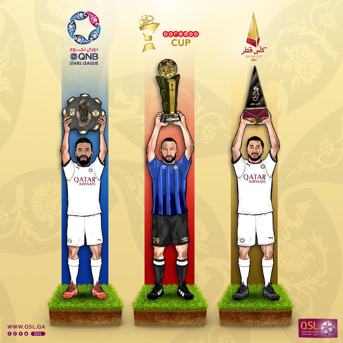 QSL's tweet photo. 🌟 أبطال موسم ٢٠٢٠-٢٠٢١

⚪️⚫️ #السد بطل #دوري_نجوم_QNB 🏆

⚫️🔵 #السيلية بطل #كأس_Ooredoo 🏆

⚪️⚫️ #السد بطل #كأس_قطر 🏆 https://t.co/yBNgRzvwXT