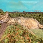 ジオラマに猫!疲れた心が癒される