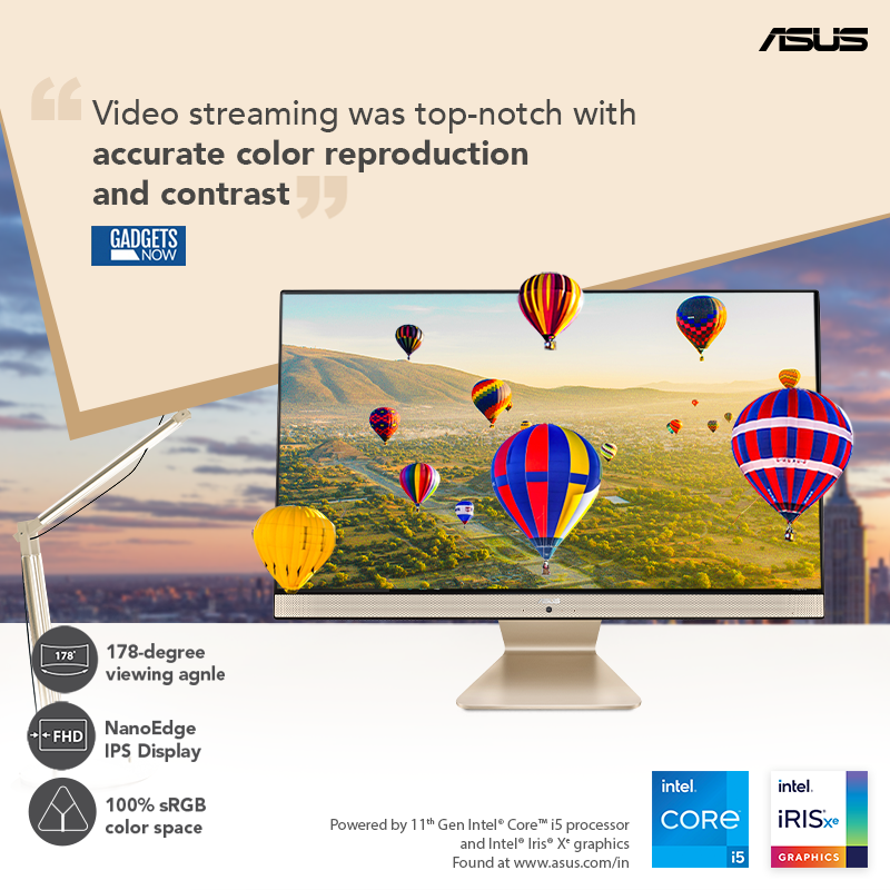 ASUSIndia's tweet photo. Hear what @gadgetsnow says about the beautiful display of the #ASUS Vivo All-in-One PC V241EA that enables you to Do It All whether at home or office!
Know more: https://t.co/AduJgDbLcb
#ASUSIndia #AllinOnePC #DoItAll #Intel #11thGen #ConsumerPC #HomePC #HomeEntertainment https://t.co/ei9Ujf1XEB