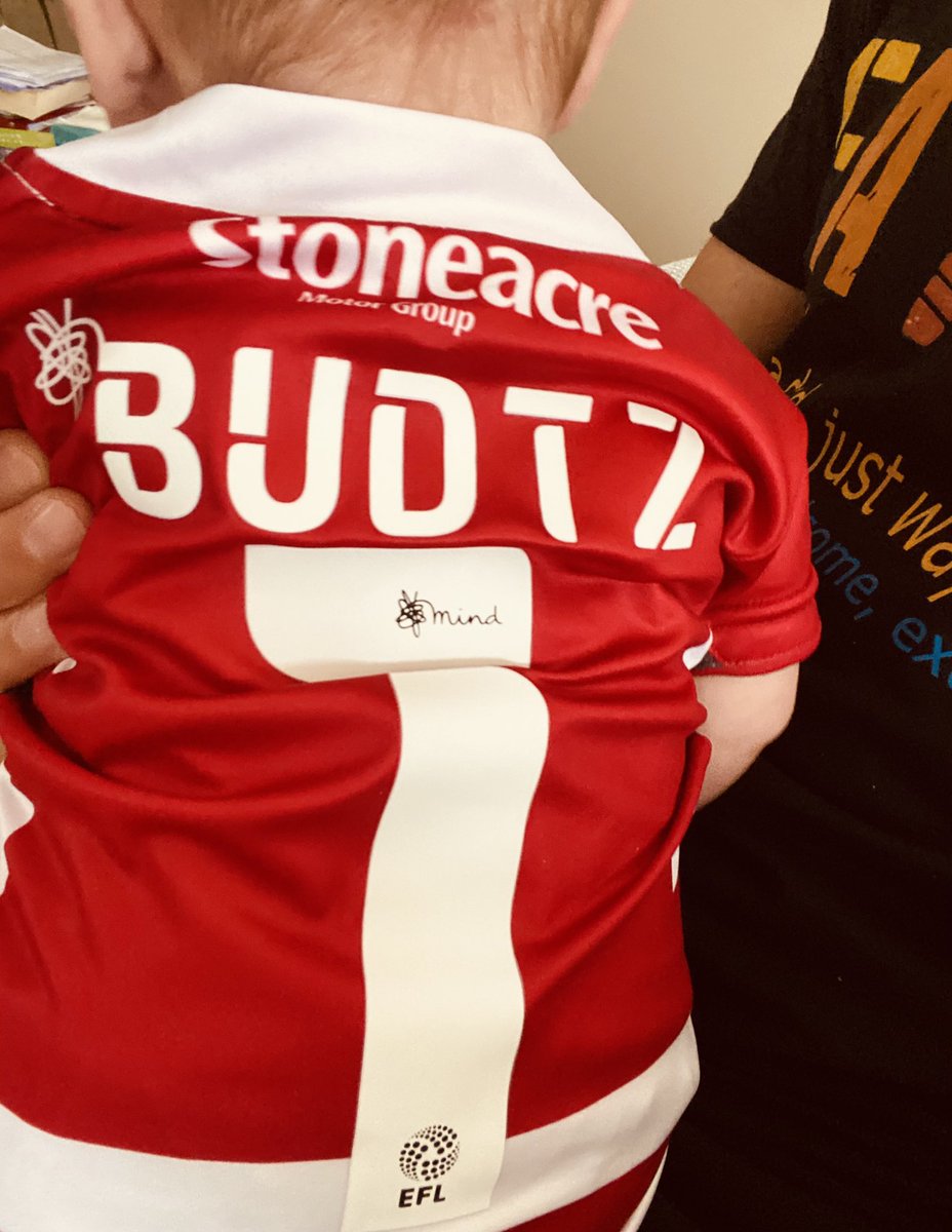 Thanks <a href="/ClubDFoundation/">Club Doncaster Foundation</a> <a href="/MrJohnDavis/">John Davis</a> for Luis’ DRFC top⚪️🔴                                             Might be a future <a href="/drfc_official/">Doncaster Rovers FC</a> player in the making🔮⚽️🧤