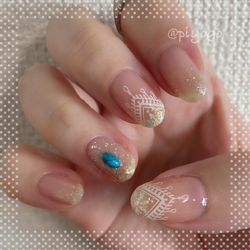 ネイティブ柄ネイル