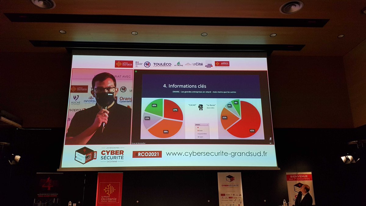 Digital113_'s tweet photo. [EN DIRECT #RCO2021 🚨] La Factory Cybersécurité intervient afin de vous présenter le baromètre DNS de 2021 pour commencer cette journée des Rencontres Cybersécurité ! 🔐 https://t.co/5Qgt3FJX9K