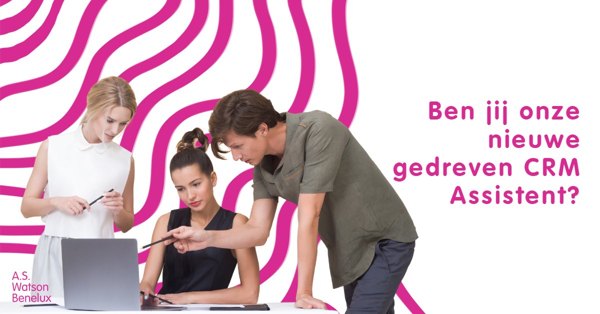 Ben jij op zoek naar een nieuwe uitdaging? Word dan onze nieuwe CRM Assistent! Als CRM Assistent ondersteun je de CRM Marketeers van Kruidvat bij alle CRM-activiteiten. Check de link: bit.ly/35ZBUOm solliciteer direct en 'be part of more!' 🤩
#bepartofmore #aswatson
