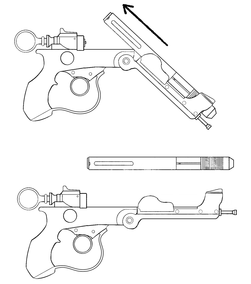 Shu-Stella🔞 on Twitter: "New strange gun idea with magazine and barrel as  one piece, like a pen. Inspired by Cyberpunk 2077's "Kang Tao A-22B Chao" Pistol #conceptart #conceptguns https://t.co/MvD05OGNJN" / Twitter