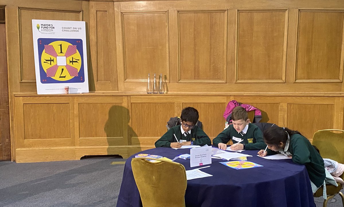 Teams from <a href="/cheamparkfarm/">Cheam Park Farm</a> &amp; <a href="/ManorParkSchSM1/">Manor Park Primary Academy</a> are getting ready for today’s <a href="/mayorsfund/">The Mayor's Fund for London</a> #CountOnUs Primary Maths Challenge Final at @Churchhouseconf. Good luck everyone! We can’t wait to get underway at 10am.
#MathsWeekLDN <a href="/mathsweekldn/">Maths Week London</a>
