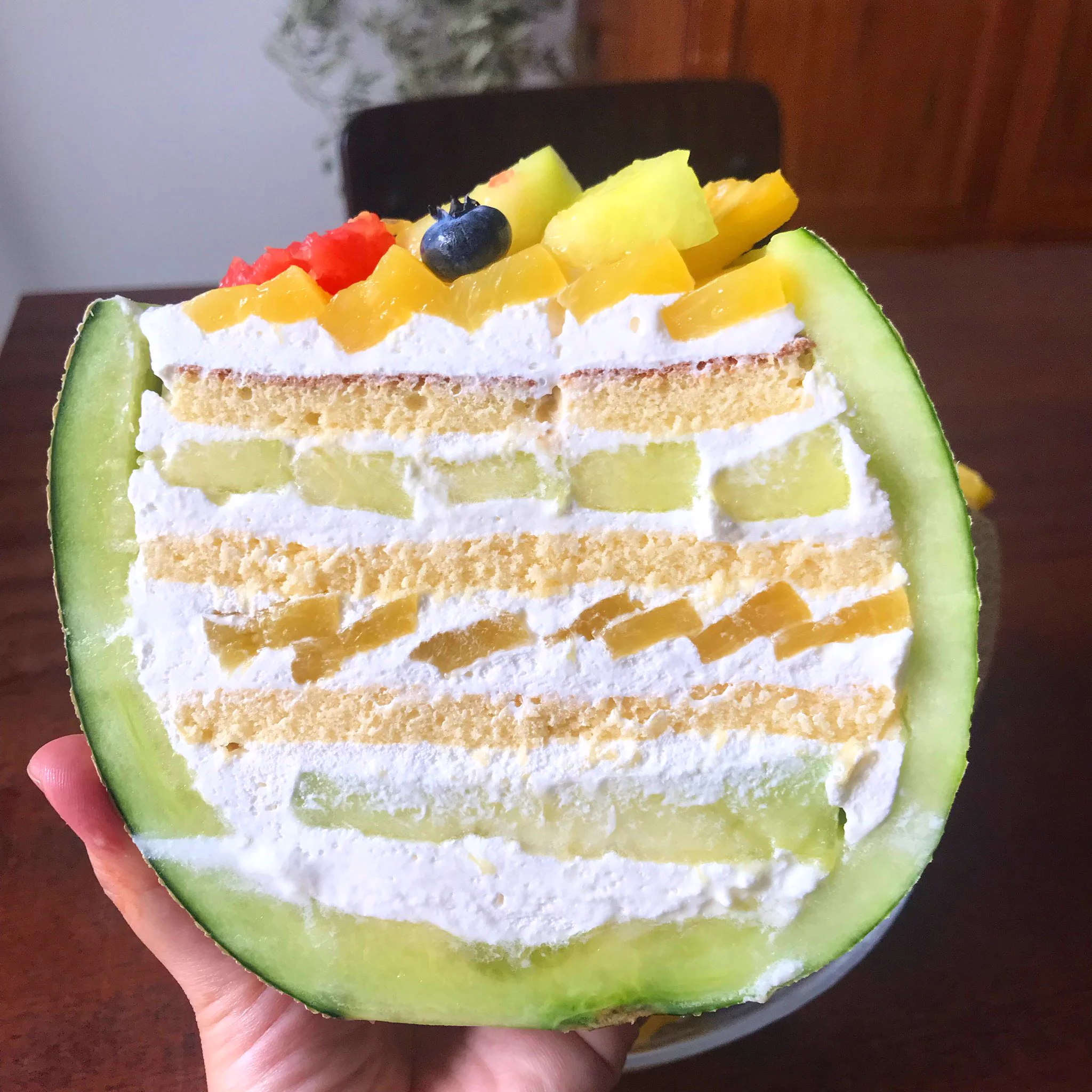 フルーツ盛沢山！？中身がぎっしり詰まったメロンケーキの作り方！