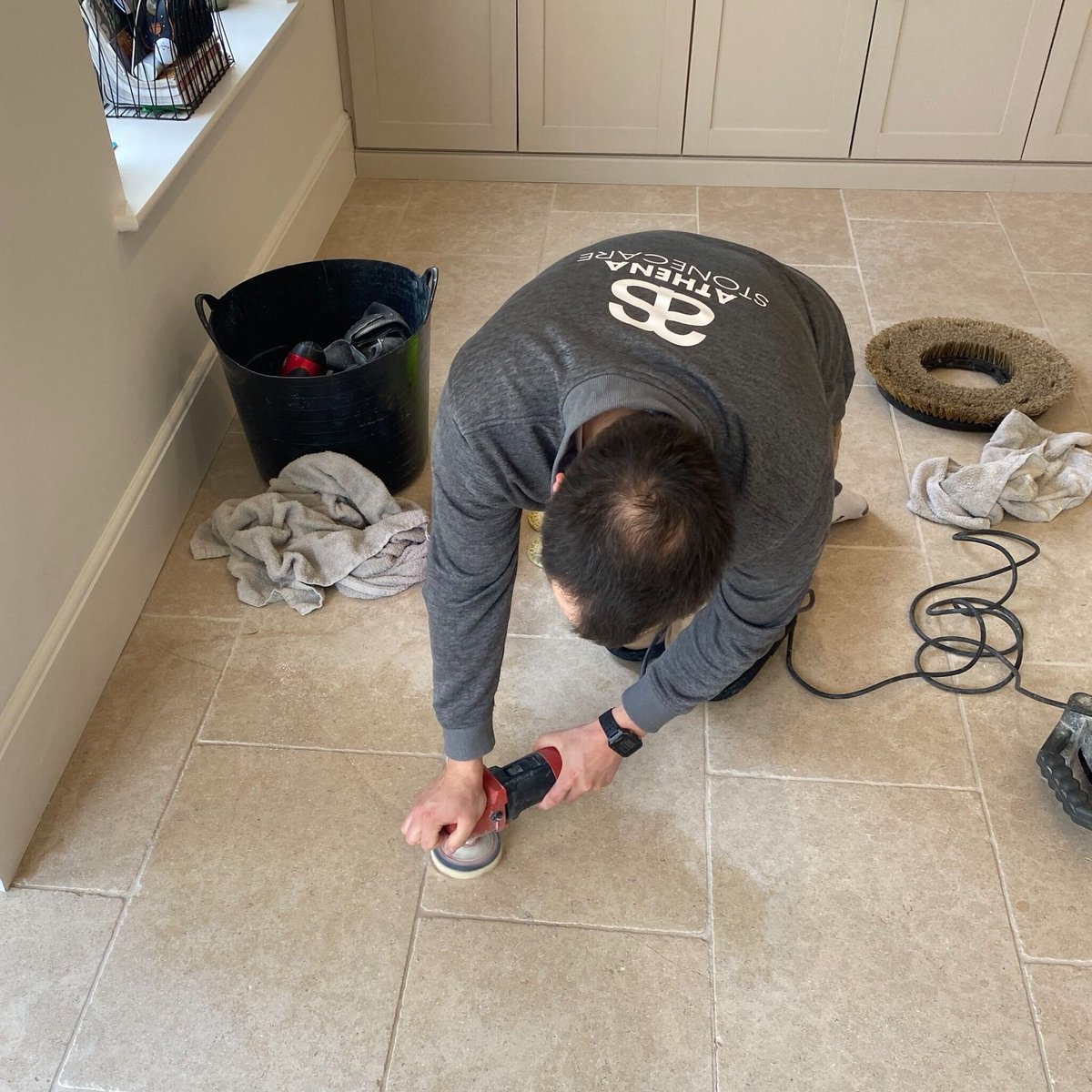 athenastonecare's tweet photo. We train all of our technicians in house and ensure that they complete every project to our same high standard. #naturalstone #behindthescenes #stoneexperts https://t.co/Rpp7kkmSRz